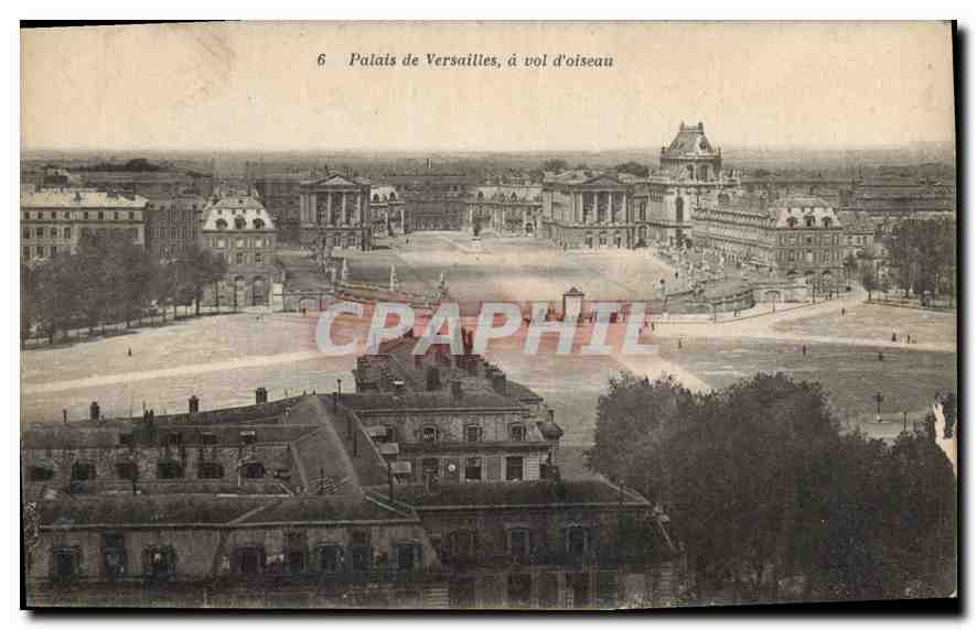 CPA Palais de Versailles a vol d'oiseau 