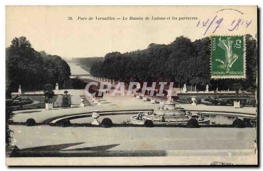 CPA Parc de Versailles Le Bassin de Latone et les parterres 