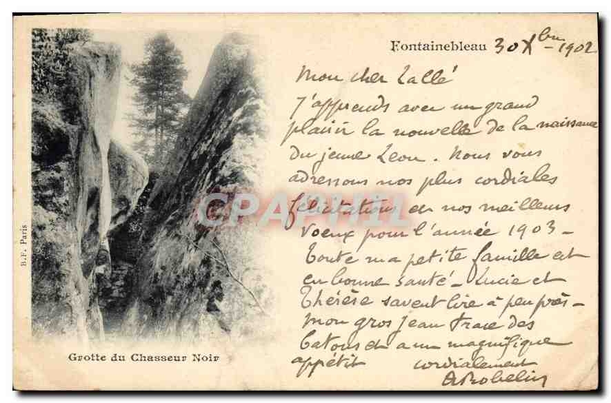 CPA Fontainebleau Grotte du Chasseur Noir 