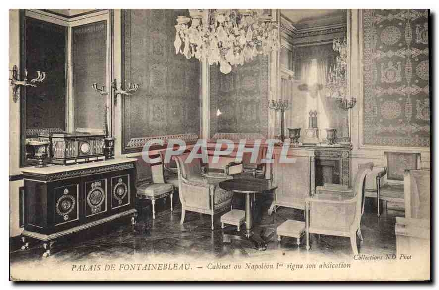 CPA Palais de Fontainebleau Cabinet ou Napoleon signa son abdication