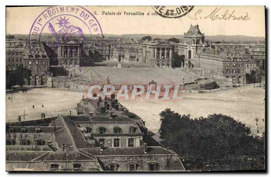 CPA Palais de Versailles a vol d'oiseau 
