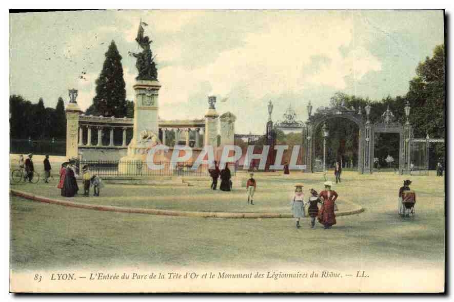 CPA Lyon Parc de la Tete d'Or et le Monument des Legionnaires du Rhone 