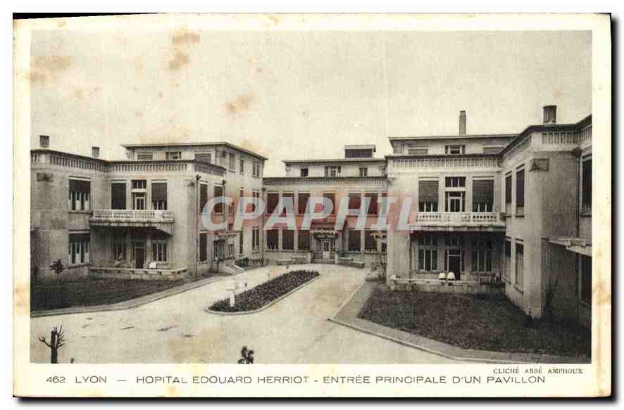 CPA Lyon Hopital Edouard Herriot Entree Principale d'un Pavillon