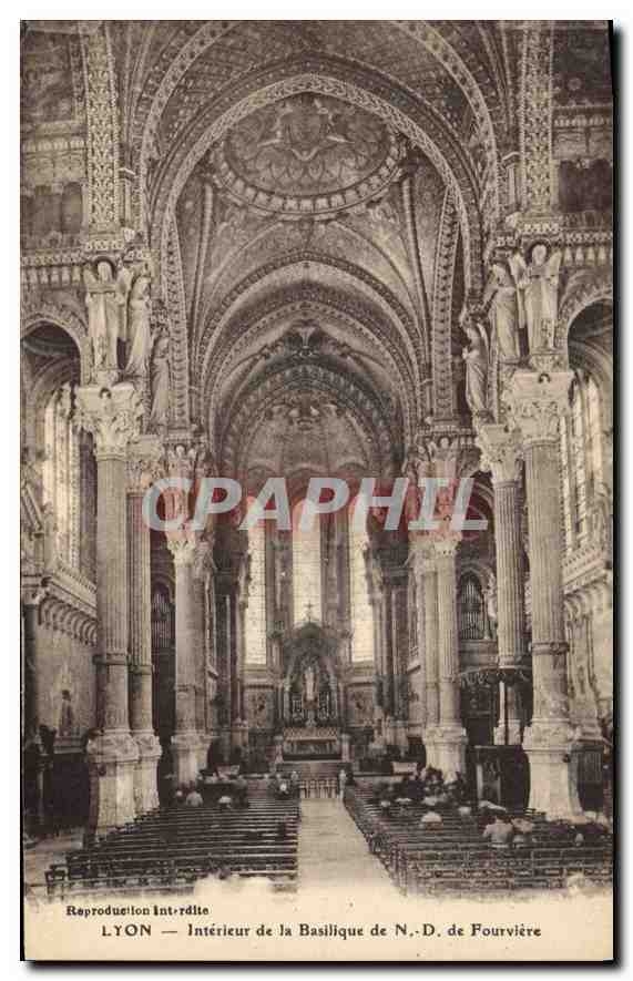 CPA Lyon Interieur de la Basilique de Notre Dame de Fourviere 