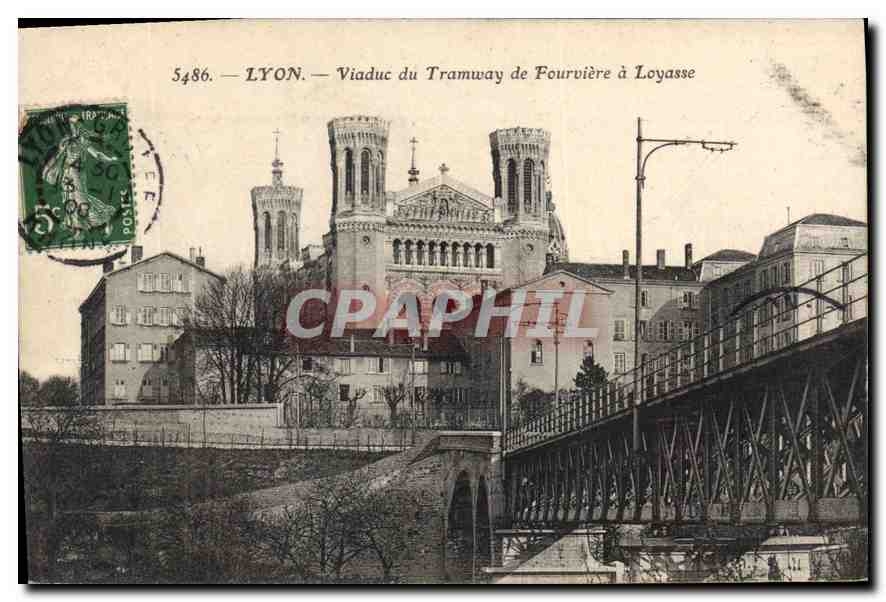 CPA Lyon Viaduc de Tramway de Fourviere a Loyasse 