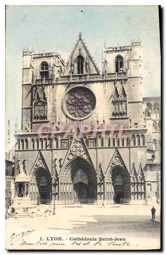CPA Lyon Cathedrale Saint Jean 