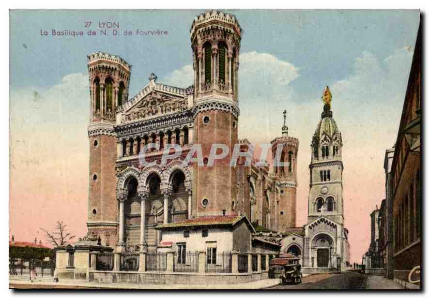 CPA Lyon La Basilique de Notre Dame de Fourviere 