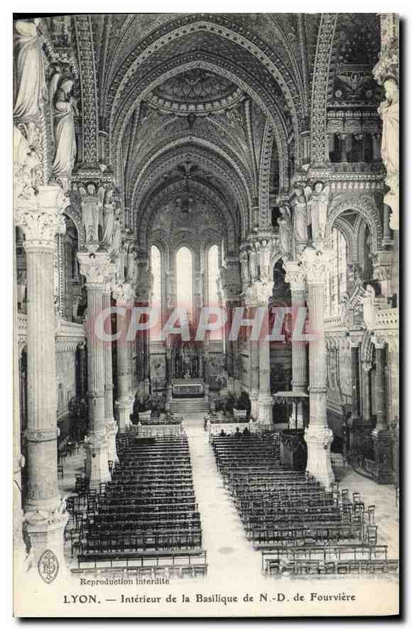 CPA Lyon Interieur de la Basilique de Notre Dame de Fourviere 