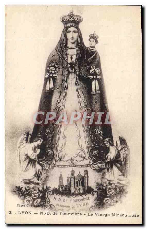 CPA Lyon Notre Dame de Fourviere La Vierge Miraculeuse 
