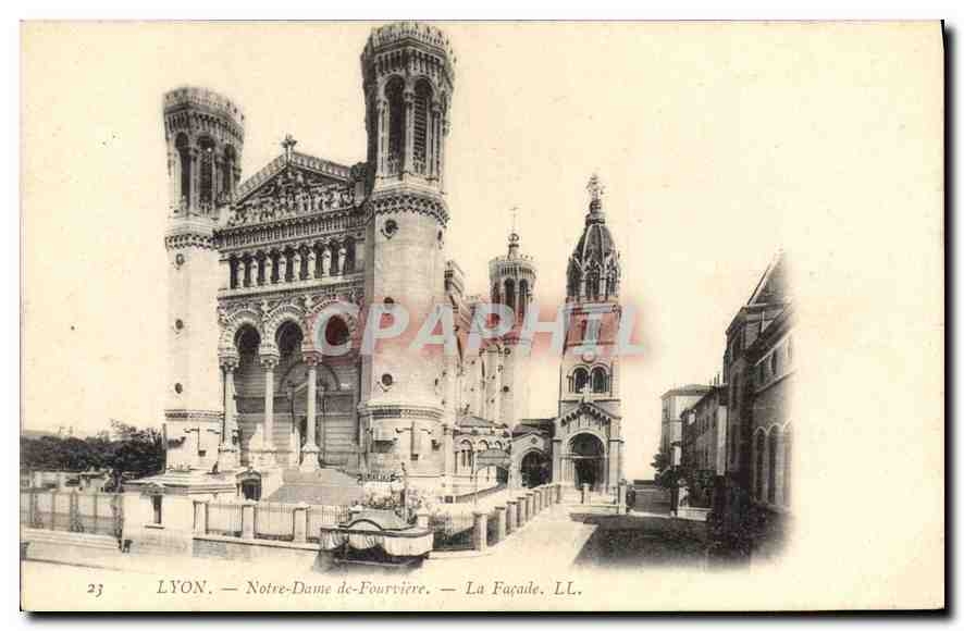 CPA Lyon Notre Dame de Fourviere La Facade 