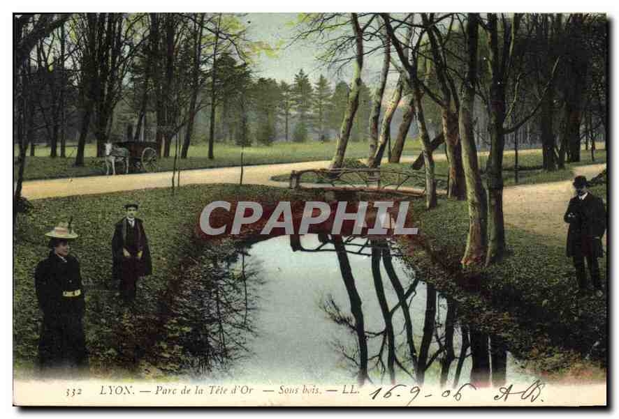 CPA Lyon Parc de la Tete d'Or Sous Bois 