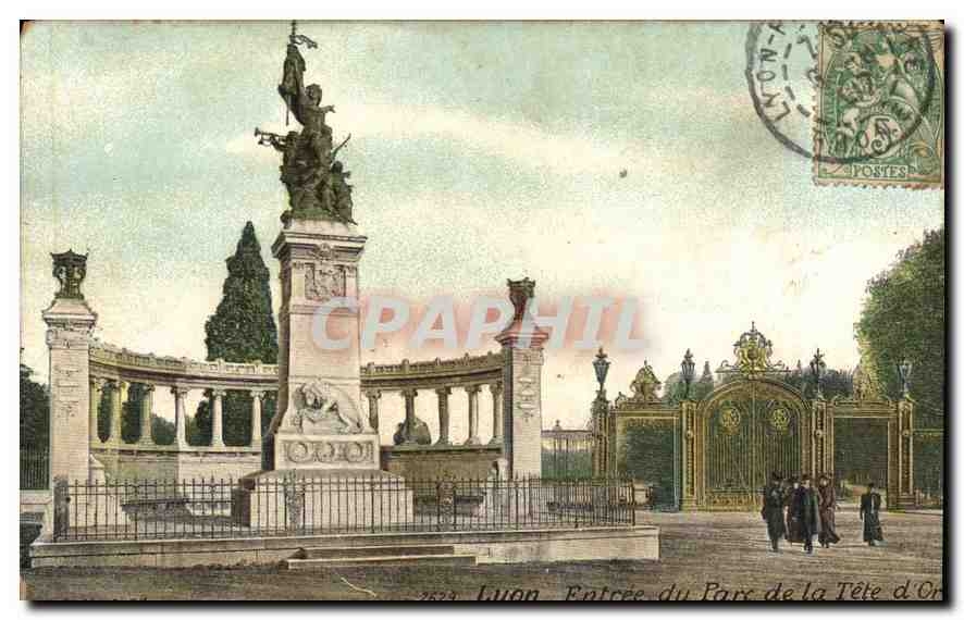 CPA Lyon Entree du Parc de la Tete d'Or 