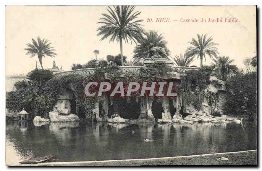 CPA Nice Cascade de Jardin Public