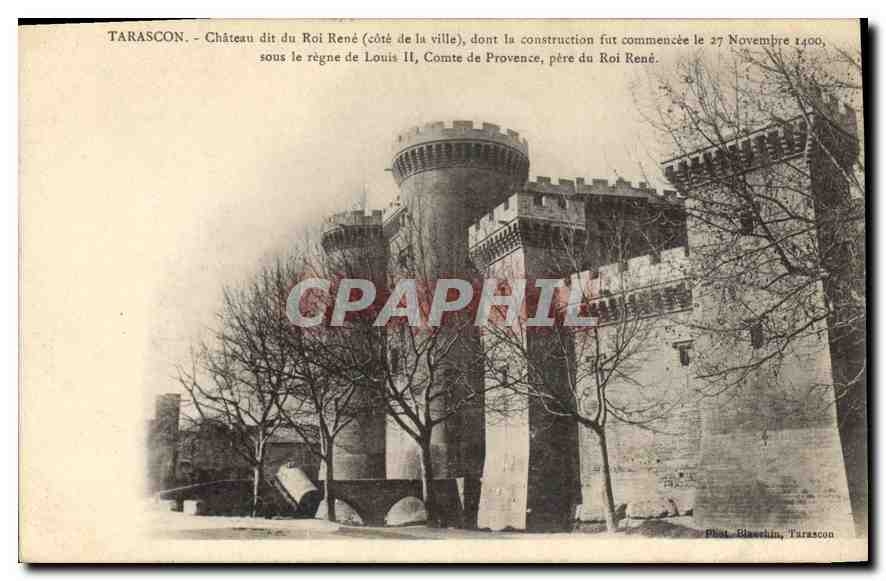 CPA Tarascon Chateau dit Roi Rene Cote de la Ville