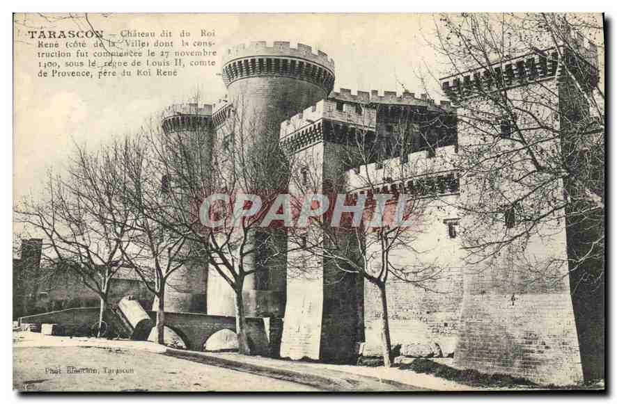 CPA Tarascon Chateau dit du Roi Rene Cote de la Ville