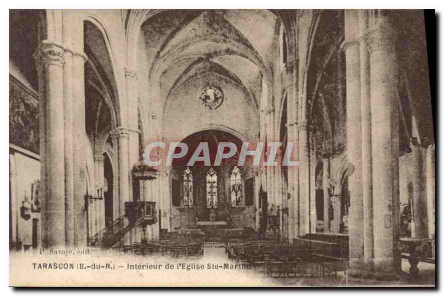 CPA Tarascon B du R Interieur de l'Eglise Ste Marthe