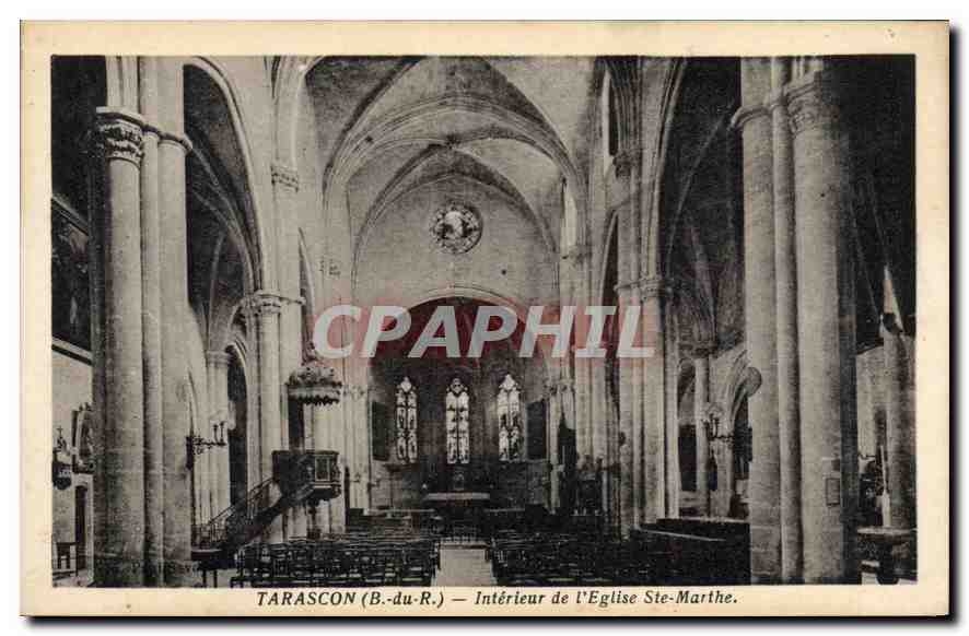 CPA Tarascon B du R Interieur de l'Eglise Ste Marthe 