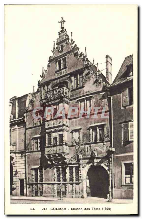 CPA Colmar Maison des Tetes 