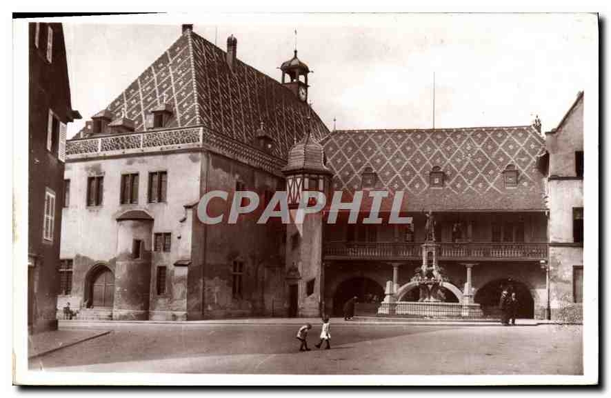 CPA Le Vieux Colmar L'ancienne Douane et la fontaine Schwendi 
