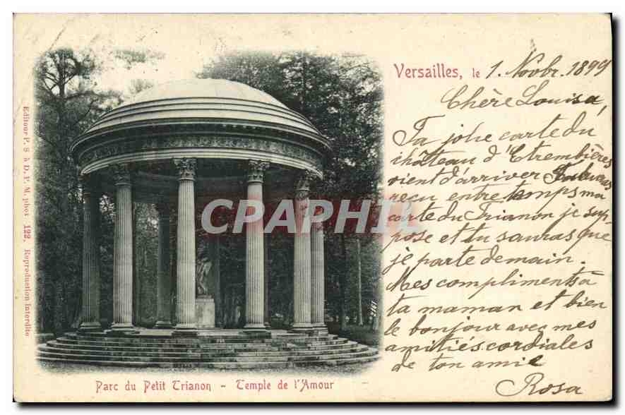 CPA Versailles Parc du Petit Trianon Temple de l'Amour Carte 1899