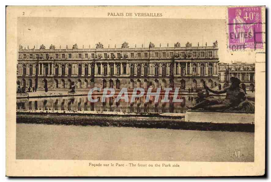 CPA Palais de Versailles Facade sur le Parc 
