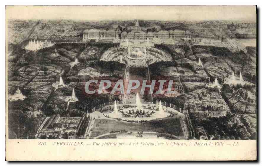 CPA Versailles Vue generale pris a vol d'oiseau 