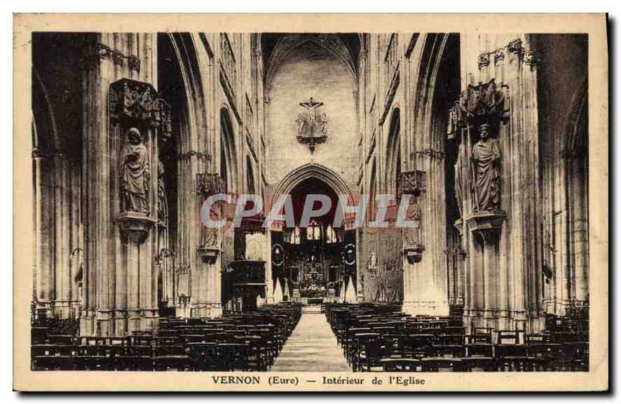 CPA Vernon Interieur de l'Eglise 