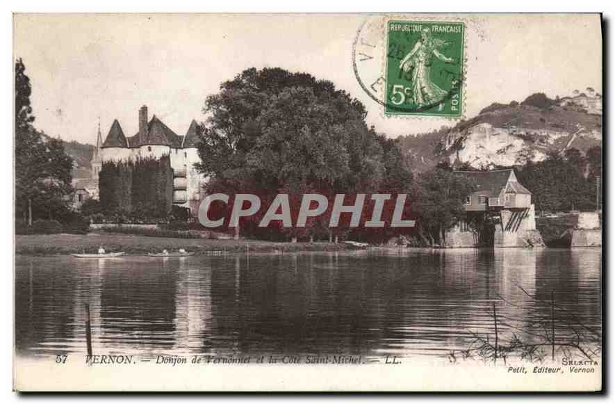 CPA Vernon Donjon de Vernonnet et la Cote Saint Michel 