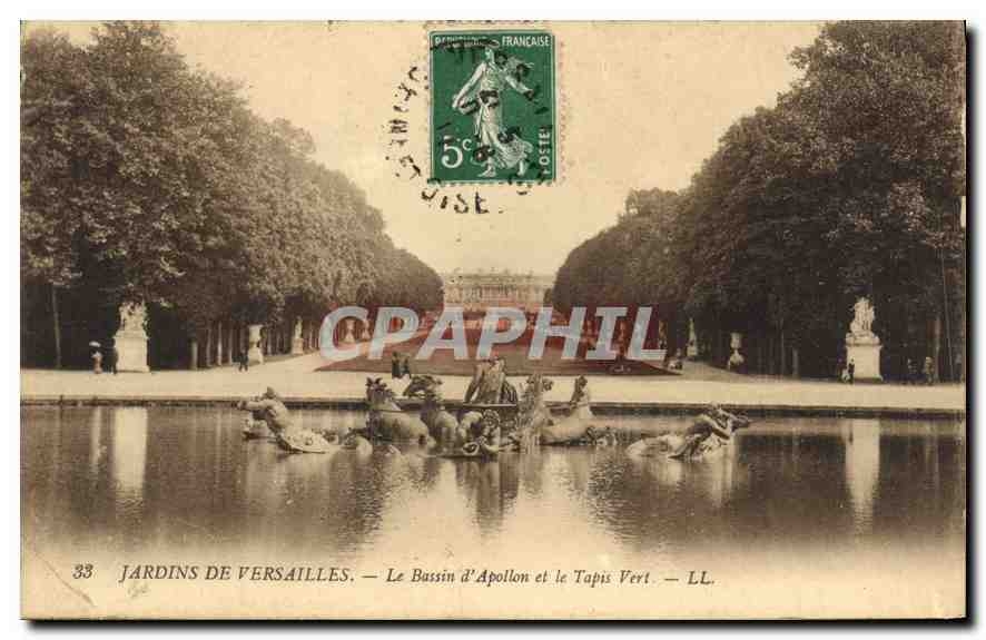 CPA Jardin de Versailles Le Bassin d'Apollon et le Tapis Vert 