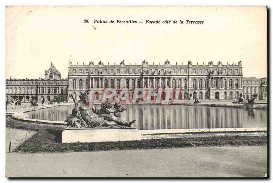 CPA Palais de Versailles Facade cote de la Terrasse 