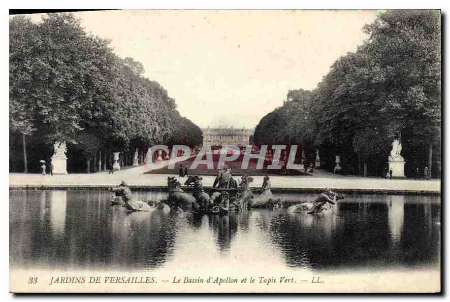 CPA Jardin de Versailles L Bassin d'Apollon et le Tapis Vert 