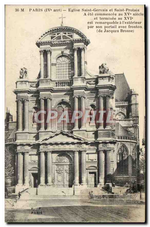 CPA Paris Eglise Saint Gervais et Saint Protais