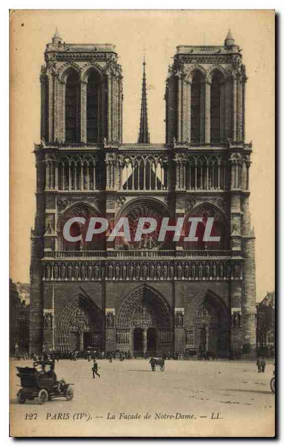 CPA Paris La Facade de Notre Dame