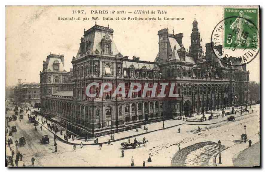 CPA Paris L'Hotel de Ville 