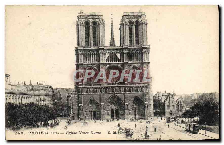 CPA Paris Eglise Notre Dame
