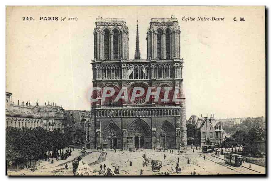 CPA Paris Eglise Notre Dame