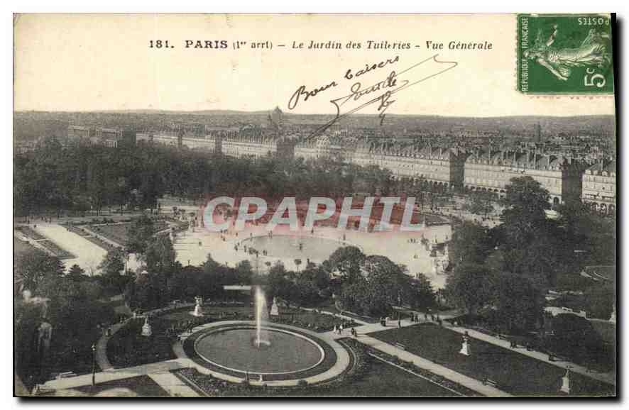 CPA Paris Le Jardin des Tuileries Vue Generale