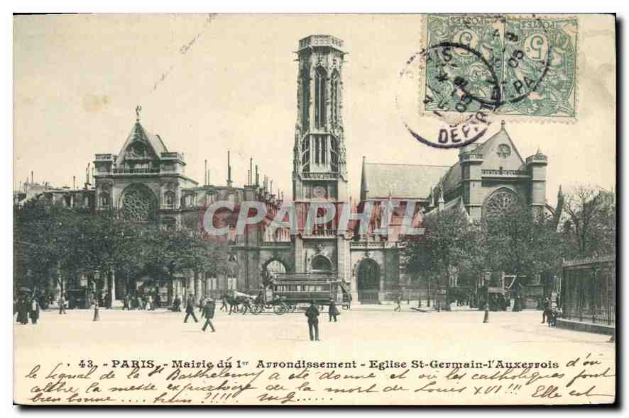 CPA Paris Mairie du Ier Arrondissement eglise St germain l'Auxerrois