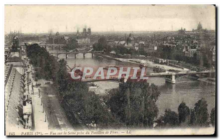 CPA Paris vue sur la Seine prise Pavillon de Flore