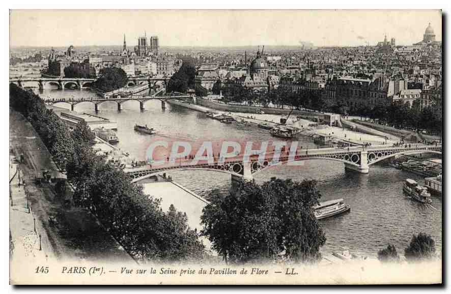 CPA Paris Ier vue sur la Seine prise du Pavillon de Flore