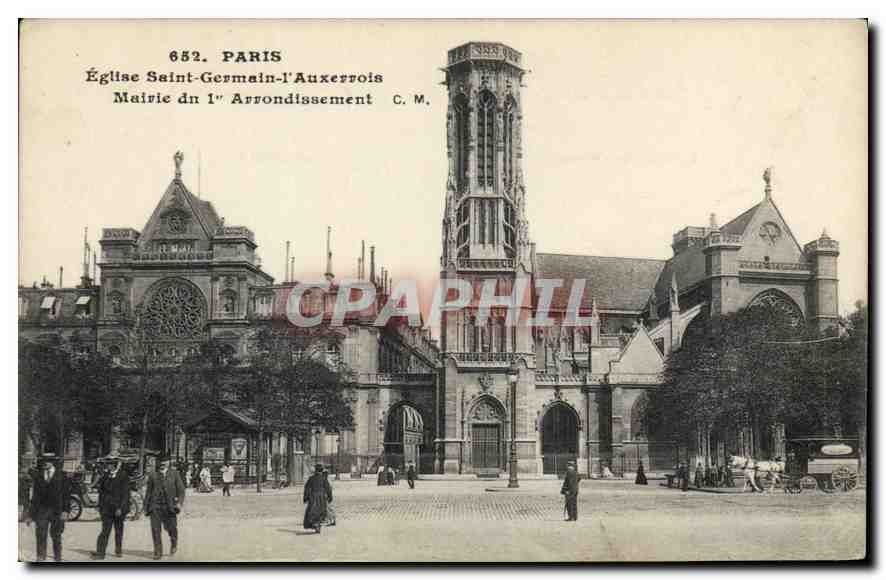 CPA paris eglise Saint Germain l'Auxerrois Mairie du 1er Arrondissement