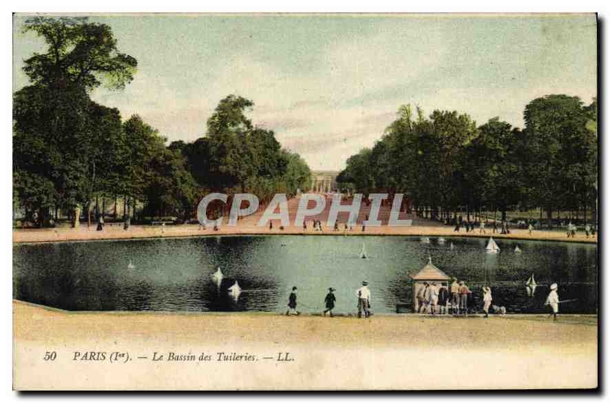 CPA Paris 1er le Bassin des Tuileries