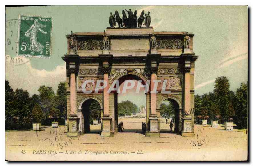 CPA Paris 1er l'Arc de Triomphe du carrousel 