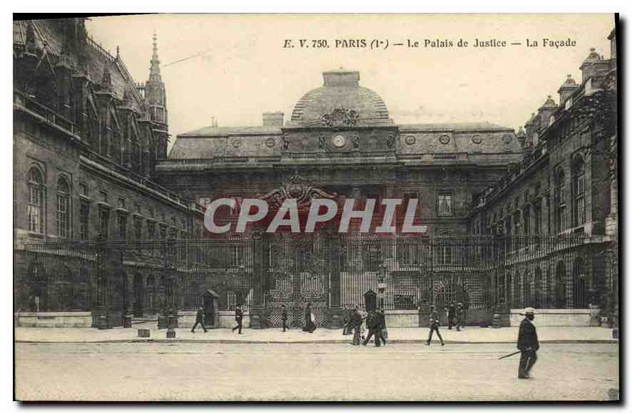 CPA Paris 1er le palais de Justice la facade 