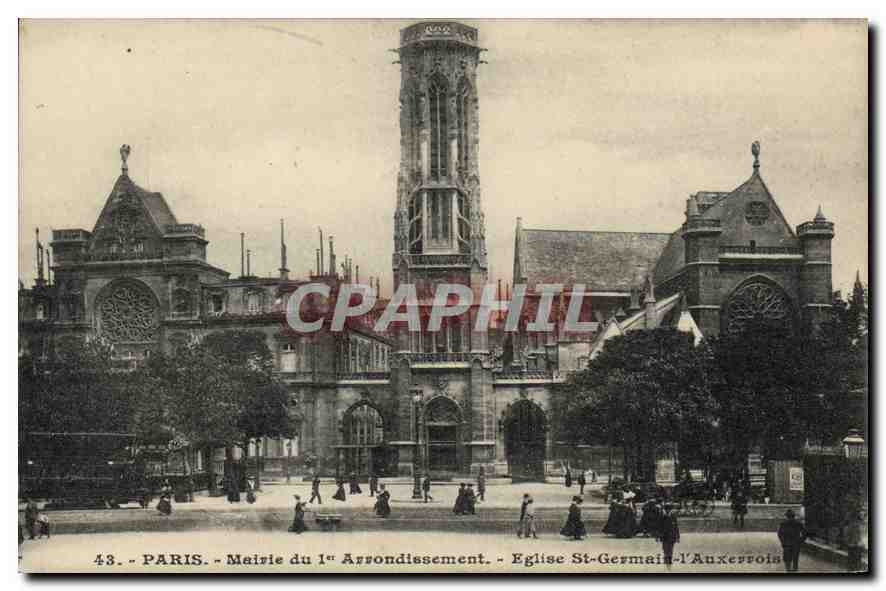 CPA Paris Mairie du 1er Arrondissement eglise St Germain l'Auxerrois 