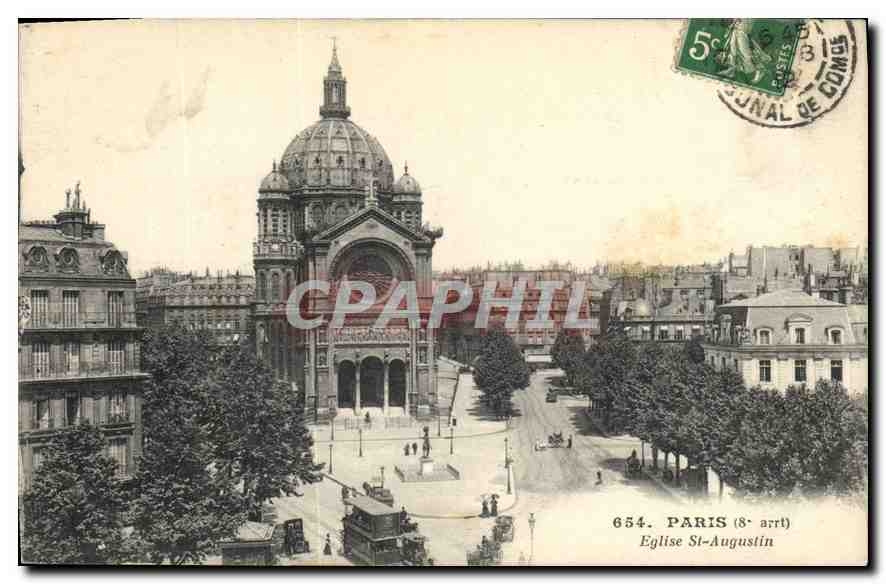 CPA Paris 8 arrt Eglise St Augustin