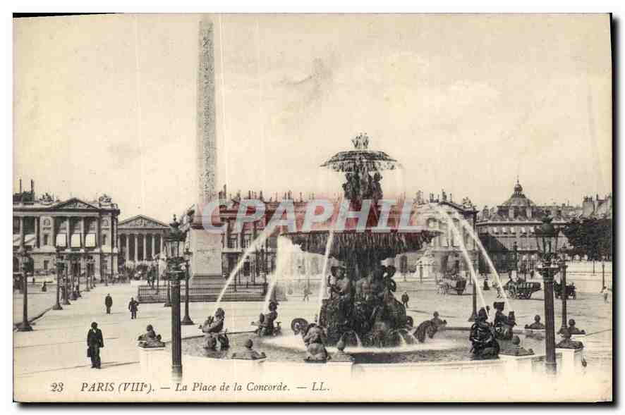 CPA Paris VIII La Place de la Concorde