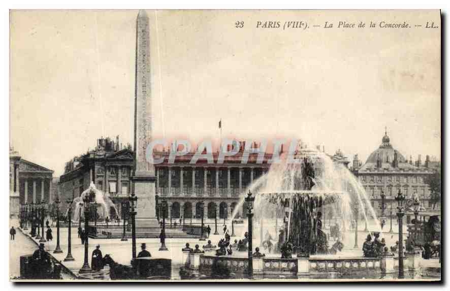 CPA Paris VIII La Place de la Concorde