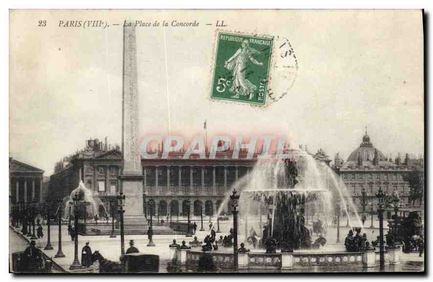 CPA Paris VIII La Place de la Concorde 