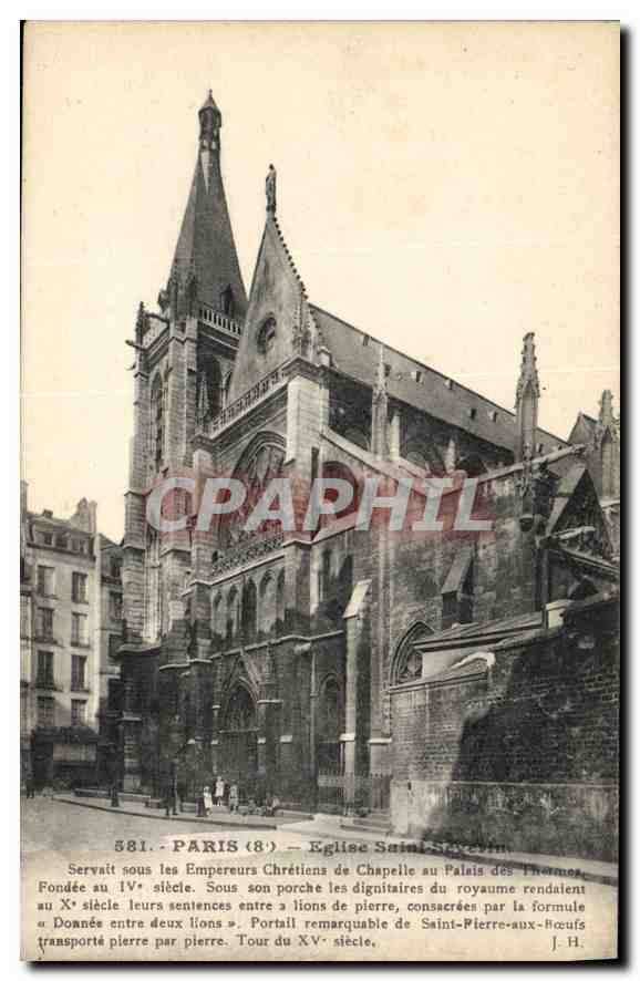 CPA Paris 8 Eglise Saint Severin 